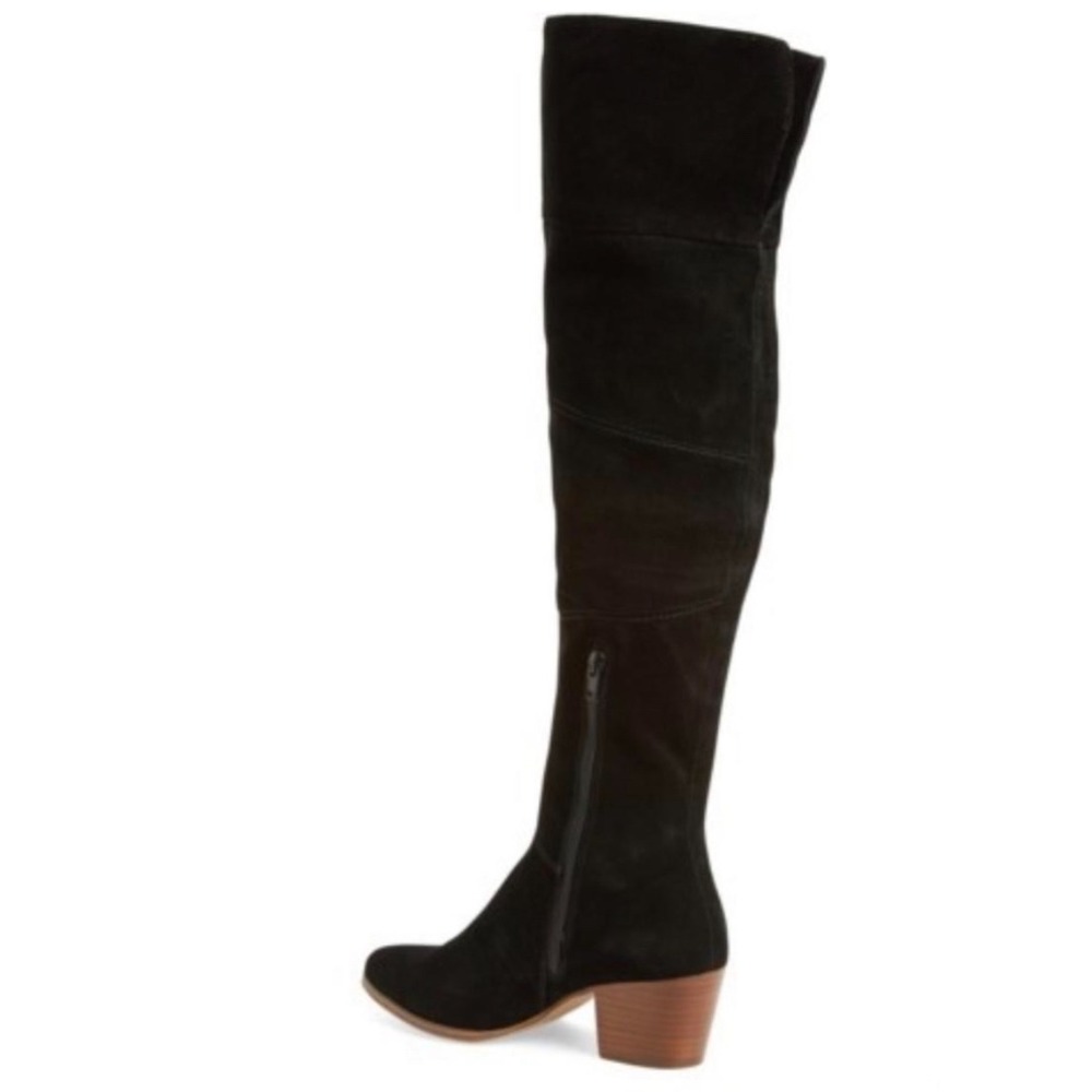 Sole Society Melbourne Suede Over The Knee Boots Black Women's Size 7.5 NIB
